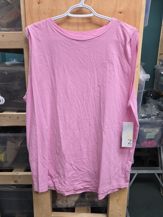 Zella Tops - Zella Size L Pink Oversized Cotton Tank Top